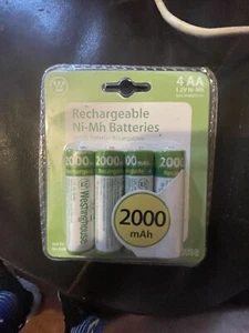 NEW 4 Pack of Westinghouse Rechargeable AA Batteries, 2000mAh, 1.2V - Picture 1 of 8
