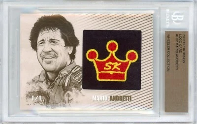 2007 SPORTKINGS LOGOS #LC-02 - MARIO ANDRETTI - 1/1 EMBROIDERED PATCH! - Image 1 of 2