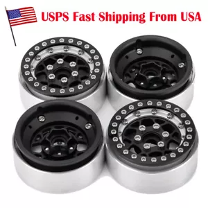 4X Alloy 1.9" Beadlock Wheel Rims For Axial SCX10 90046 TRX4 1/10 RC Crawler US - Picture 1 of 12