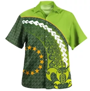 Polynesia Mens Shirts Collar Shirt Samoan Tribal Ethnic Men's Vintage #9 - Picture 1 of 4