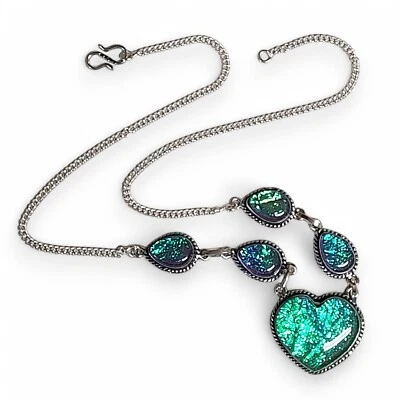 Lady's Triplet 蛋白石心形项链 20 — 第 1/3 张图片