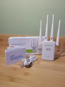 Ripetitore di rete wireless WIFI Extender Range Booster bianco 300M - Foto 1 di 6
