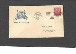 #717 2c ARBOR DAY ISSUE FDC NEBRASKA CITY,NEB APR 22-1932 - Picture 1 of 1