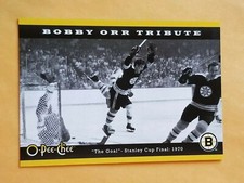 2007-08 O-Pee-Chee 3.5x5 Oversized #ORR1 Bobby Orr SP The Goal 1970 Bruins 