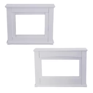White Mantelpiece Fireplace Surround Suite for 30"/34in Electric Fire Home Decor - Picture 1 of 12