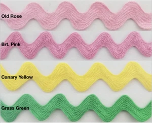 1/2" Cotton Ric Rac Zig Zag Trim - 36 Yards - Many Colors Available! - Picture 1 of 13