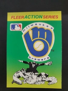 Vintage Milwaukee Brewers Fleer Sticker card 80s - Picture 1 of 1