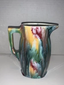 BIHL Cechoslovakia Marmor Tropfglasur Milchkännchen Krug Mehrfarbig - Bild 1 von 11