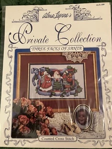 THREE FACES OF SANTA Alma Lynne’s Private Collection cross stitch pattern NIP  - Picture 1 of 1