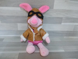 Rar Disney Winnie Pooh Puh Ferkel Stofftier 30cm Plüsch mit Fliegerjacke Aviator - Picture 1 of 6