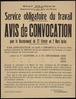ww2 Affiche STO Puy de Dome Clermont Ambert Issoire Riom Thiers Vichy Auvergne