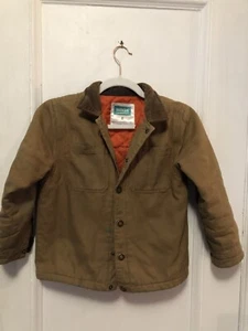 Garanimals 365 Kids Brown Utility Jacket Sz 8 Boys Distressed Canvas Work Ranch - Picture 1 of 6