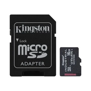 16GB Kingston Technology Industrial UHS-I Class 10 Micro SDHC Memory Card - Imagen 1 de 3