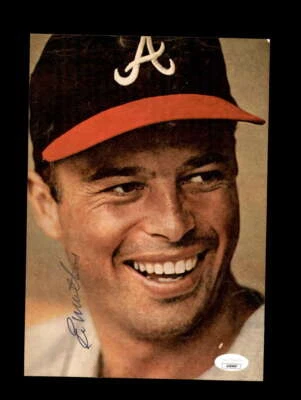 Eddie Mathews JSA Cert Autograph 8x10 Photo Vintage Signed Atlanta Braves - Image 1 of 3