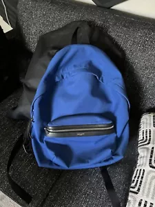 Saint Laurent City Backpack Blue YSL Canvas - Picture 1 of 4