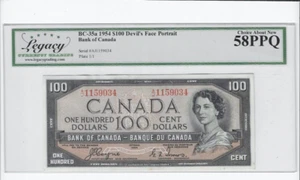 1954  BOC BC-35a  $100 Coy/Tow SN: A/J 1159034 LEGACY 58 PPQ Devil's Face - Bild 1 von 2