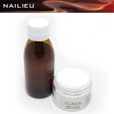 NAIL1EU Acryl Set: Liquid 100ml+41g Acryl-Pulver klar NAIL1.EU CLEAR/ Acryl-Puder Powder