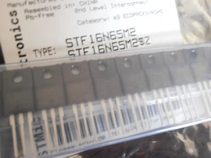 10x STF16N65M2	MOSFET N-CH 650V 11A  16N65M2 TO220FP  STM - Picture 1 of 1