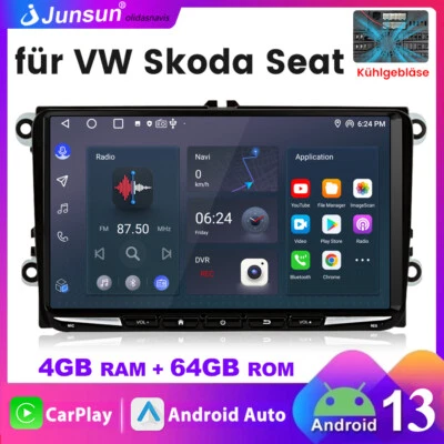 Android13 4+64GB Autoradio GPS 4G LTE DAB Für VW GOLF 5 6 Touran EOS Tiguan Polo - Bild 1 von 4