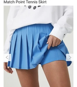 Cotton On Tennis Skirt Women’s Size 12 Under Shorts Front Pleated Blue Summer - Picture 1 of 10