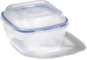 Lock & Lock Square Lunch Box with Tray and Sauce Pot, Airtight leakproof 950 ml - Picture 1 of 9