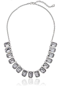 NWT $95 CAROLEE New York Silver Crystal Jewel Luxurious Necklace N7631-4123 - Picture 1 of 5