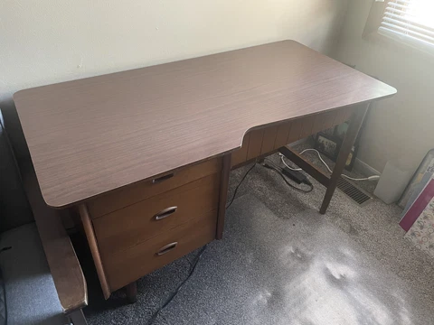 Mid Century Modern Hooker Office Desk MCM Cover