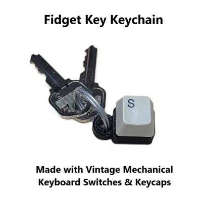 Vintage Fidget Key Keychain Alps SKCM Switches & Keycaps - Image 1 of 4