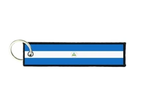 Keychain Key Man Woman Fabric Embroidered Printed Flag NICARAGUA - Picture 1 of 1