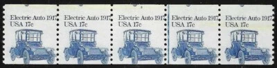 1906 - 17c Miscut Error / EFO PNC5 #3 Captured 100% @Top "Electric Auto" Mint NH - Image 1 of 2