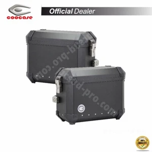 COPPIA VALIGIE LATERALI COOCASE X4 ALLUMINIO NERO BOX 28 + 28 LITRI MOTO - Imagen 1 de 5