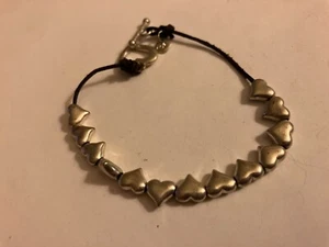 Vintage Nachlass Herz Gliederarmband - Bild 1 von 2