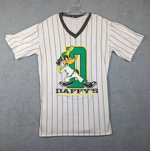 Vintage Daffy Duck Shirt Adult One Size 1994 Stripe 90s Jersey Baseball Sleep - Picture 1 of 12