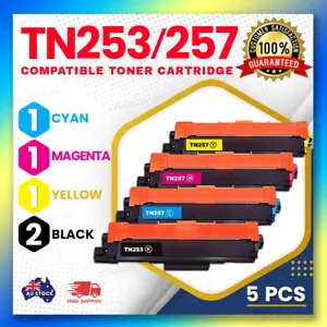 5x TN253 TN257 Toner for Brother DCP-L3510CDW MFC-L3750CDW MFC-L3770CDW L3745CDW - Picture 1 of 1