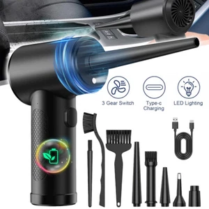 Elektrisch Staubgebläse 3-Gang Compressed Air Duster Druckluftspray 6000mAh Akku - Afbeelding 1 van 12