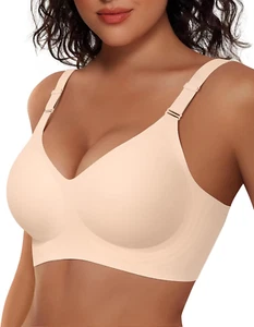 Wireless Push-Up Bra - Seamless Support, Full Coverage, Regular & Plus Size - Picture 1 of 11