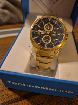 TechnoMarine X Invicta Quantum Men's Watch 44mm Gold Steel Band and Case - Image 1 of 4