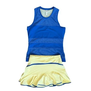 Inphorm Performance Tank Skirt Skort Women Butter Yellow Golf Tennis Pickleball - Picture 1 of 9
