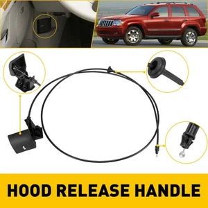 Hood Release Latch w/ Cable Handle for 05-10 Jeep Grand Cherokee 06-10 Commander - Picture 1 of 26