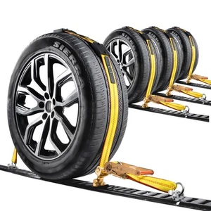 E-Track Tire Straps,2 inch x 12 feet Car Hauler Straps with E-Track Anchors a... - Picture 1 of 7