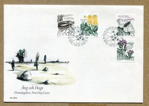 SCHWEDEN. Ersttagsbrief Wiesen & Weiden, Äng och Hage MAR. 10, 1987 FDC - Bild 1 von 2