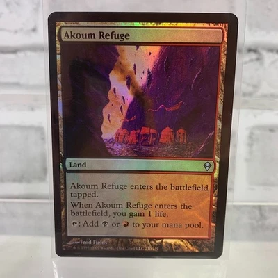 2009 Magic The Gathering: Zendiker Akoum Refuge Foil 210/249 - Image 1 of 2