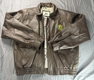 Burks Bay Mantel Gr. XL John Deere Air Power braun Leder Bomberjacke - Bild 1 von 8