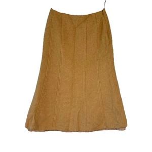 Talbots Womens Luxury A Line Skirt Camel Hair Size 4 Zip Italian Made Old Money - Picture 1 of 12