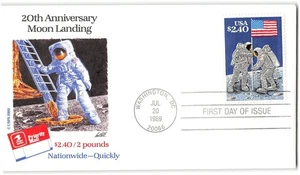 US #2419 USPS FDC, Washington DC, 1989, first moon landing - Picture 1 of 1