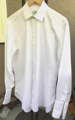 Brioni of Italy white dress shirt french cuffs sz 15R - Image 1 of 4