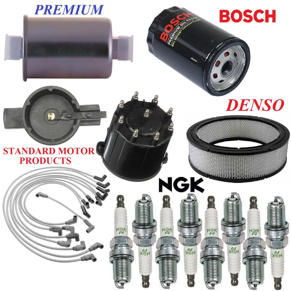 Tune Up Kit Air Oil Fuel Filters Wire Plugs For GMC K1500 V8 5.0L;5.7L 1988-1993 - Image 1 of 1
