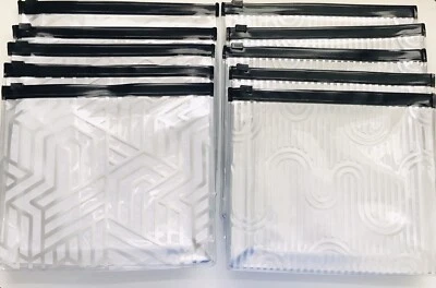 Lote de 10 Nuevas Bolsas de Viaje Mary Kay Deslizantes Transparentes Maquillaje Cosmético Diseño Geométrico Foto 1 de 4