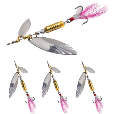8PCS Spoon Jigs Fishing Lures Trolling Saltwater Baits Artificial Spinner Hooks - Image 1 of 4