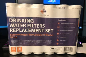 6 PACK of 6 Mic 10" Sediment Water Filters for Any Standard RO Unit by Aquaboon - Picture 1 of 7